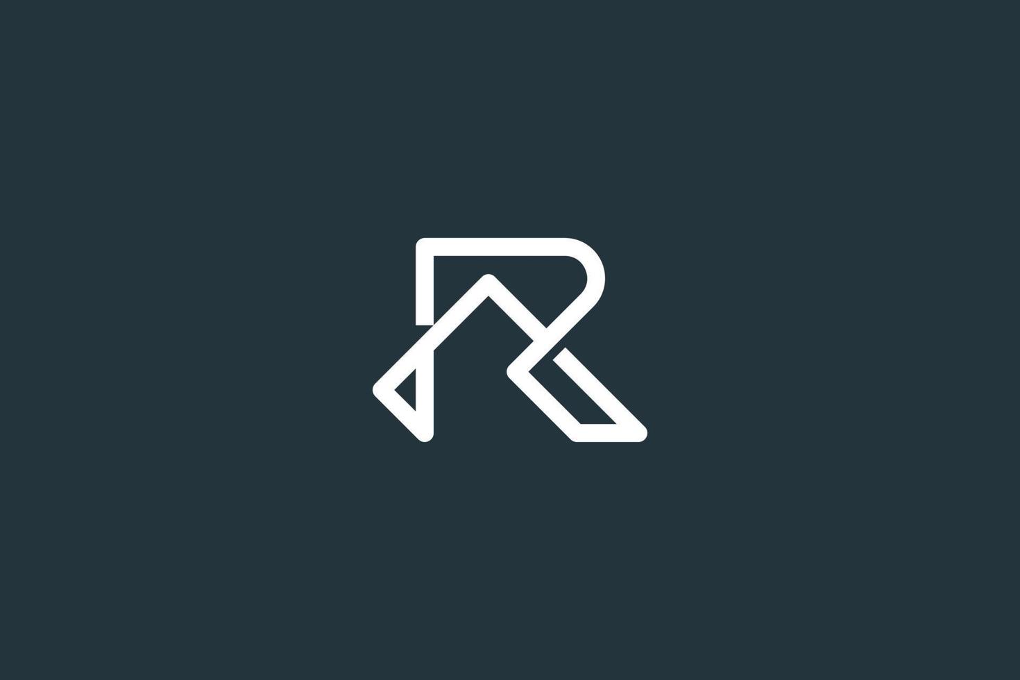 Initial Letter RA or AR Logo Design Vector Template