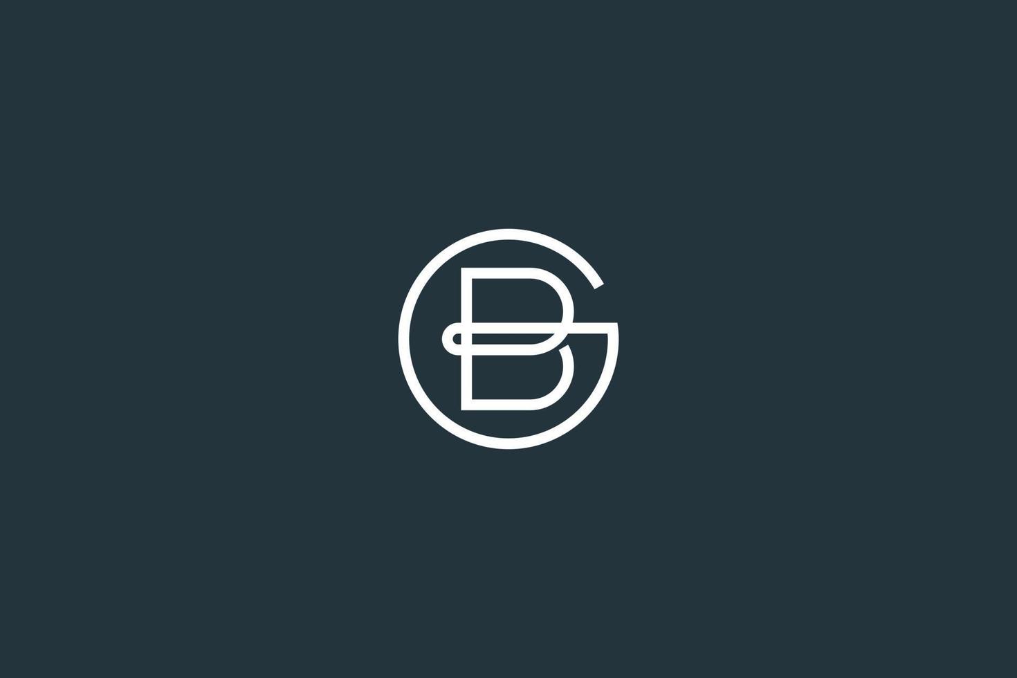 Minimal and Simple Letter GB or BG Logo Design Vector Template
