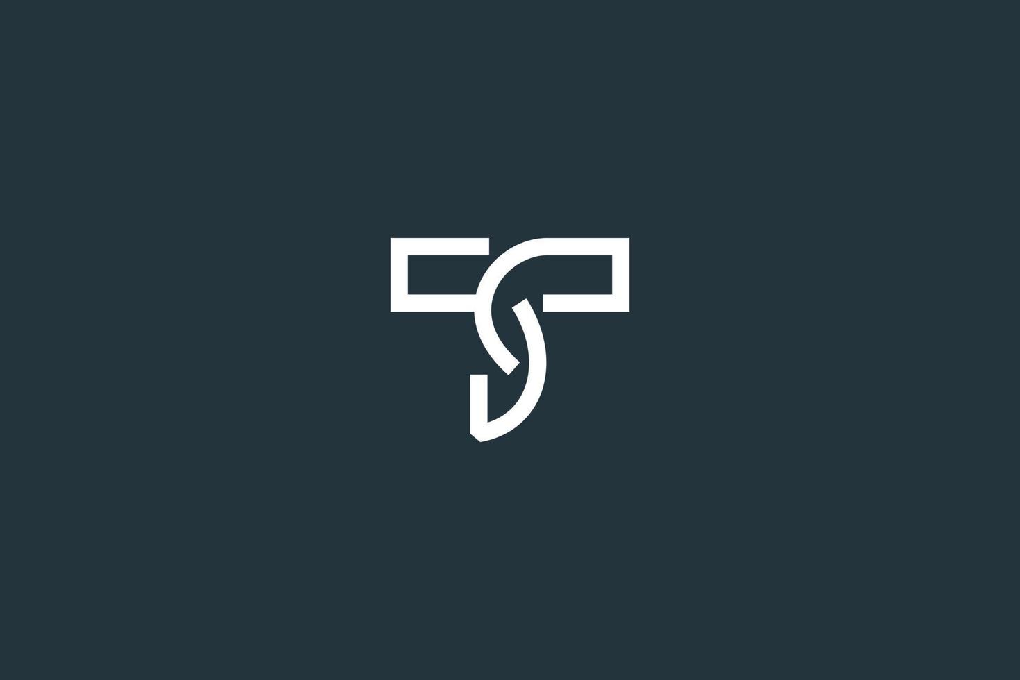 plantilla de vector de diseño de logotipo de letra mínima st ts o t