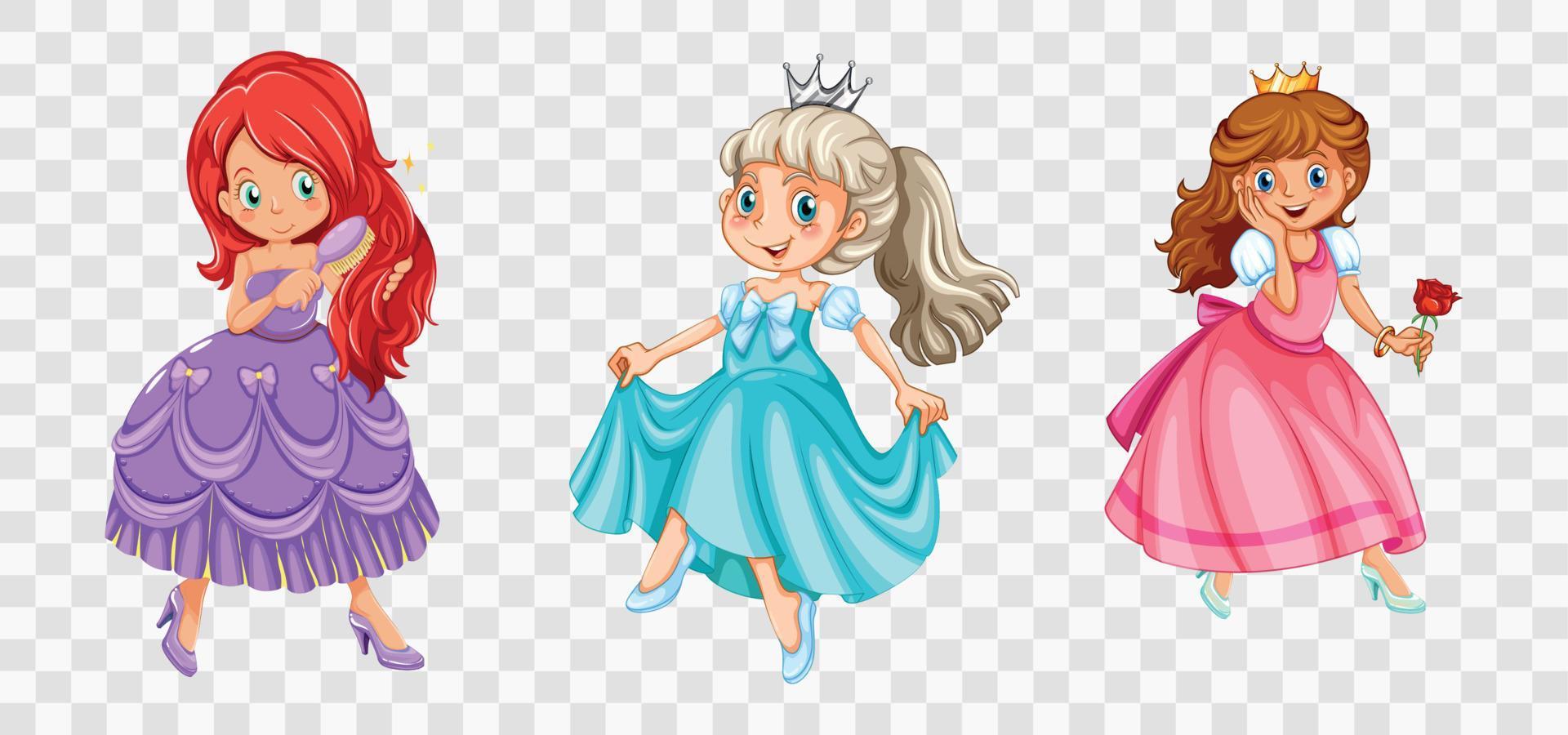 princes girls vector illustration