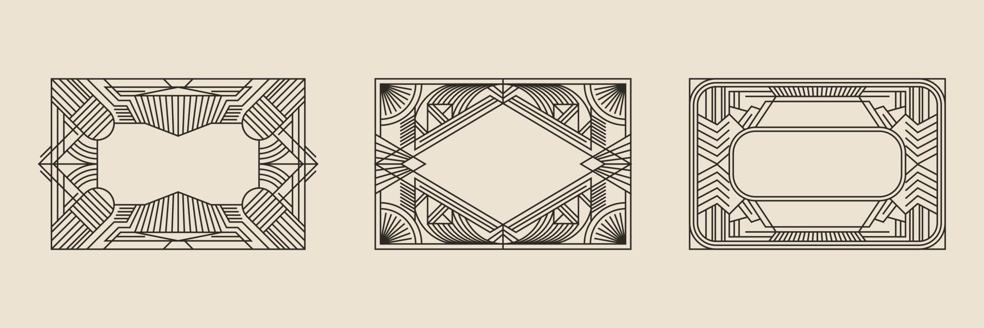 Art Deco Vintage Frames and Design Elements 7737093 Vector Art at Vecteezy