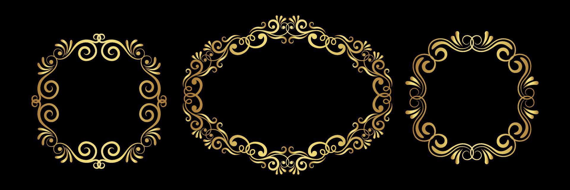 set of decorative gold frames vector eps 10 7737112 Vector Art at Vecteezy