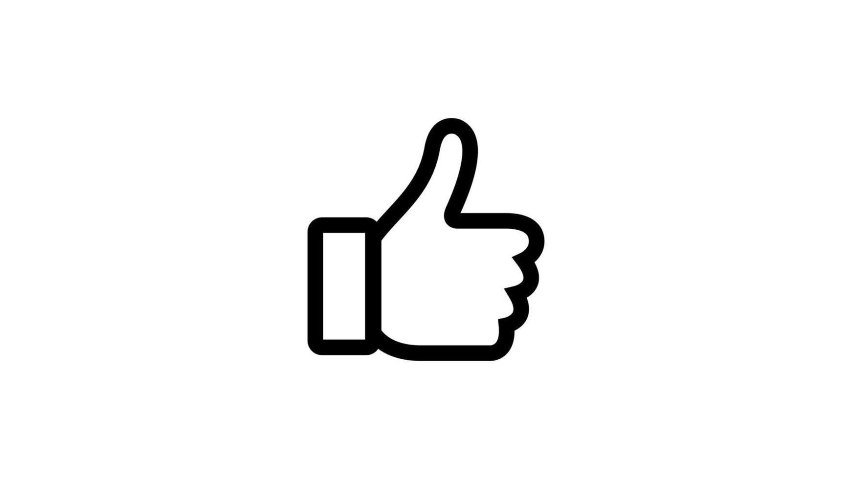 Thumbs up symbol vector icon illustration