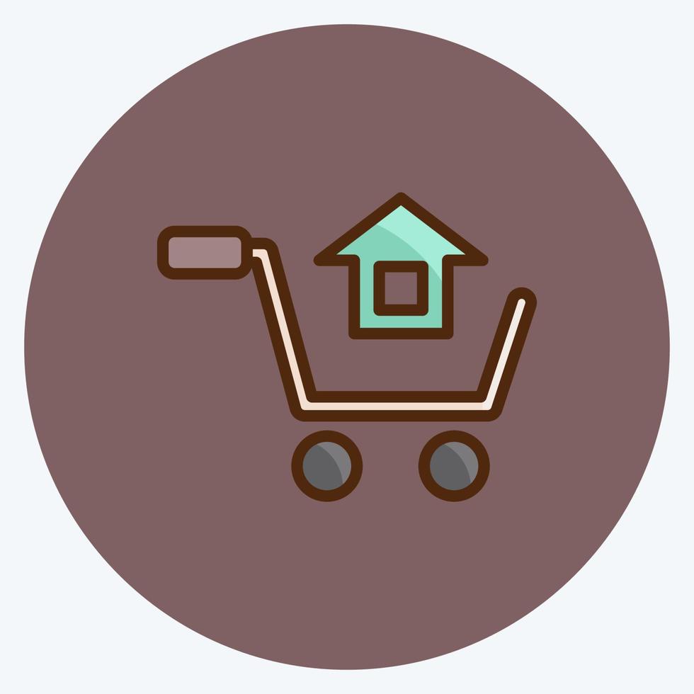 Icon Purchase. suitable for education symbol. flat style. simple design editable. design template vector. simple illustration vector