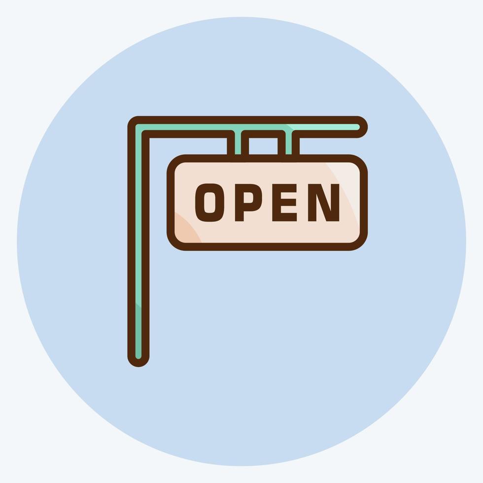 Icon Open House. suitable for education symbol. flat style. simple design editable. design template vector. simple illustration vector