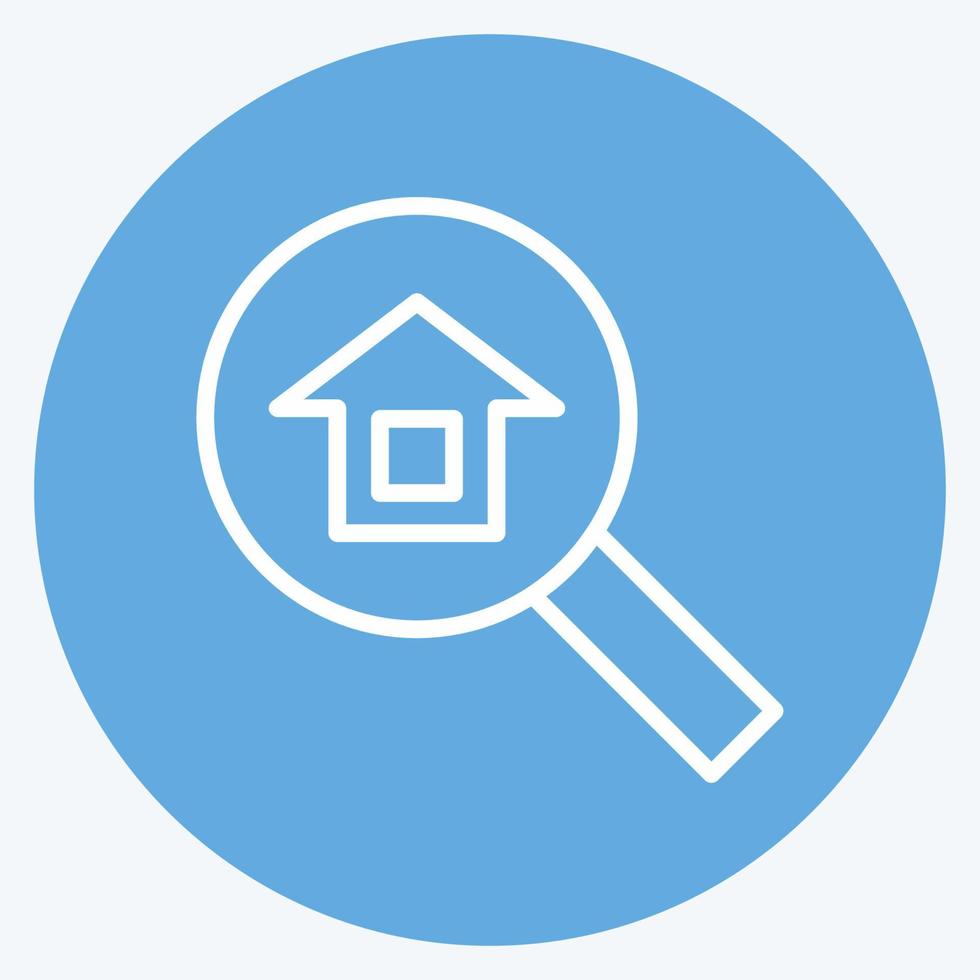 Icon Search. suitable for education symbol. blue eyes style. simple design editable. design template vector. simple illustration vector