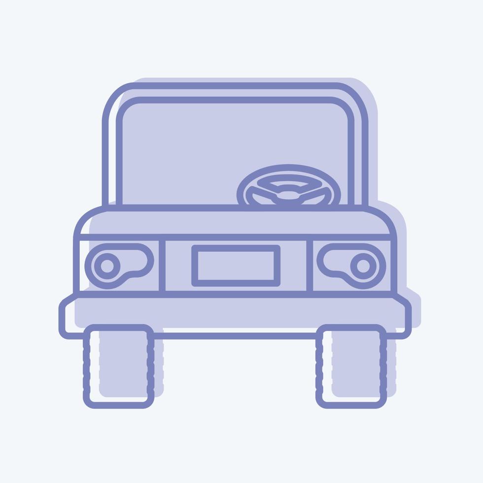 jeep icono. adecuado para el símbolo de la educación. estilo de dos tonos. diseño simple editable. vector de plantilla de diseño. ilustración sencilla