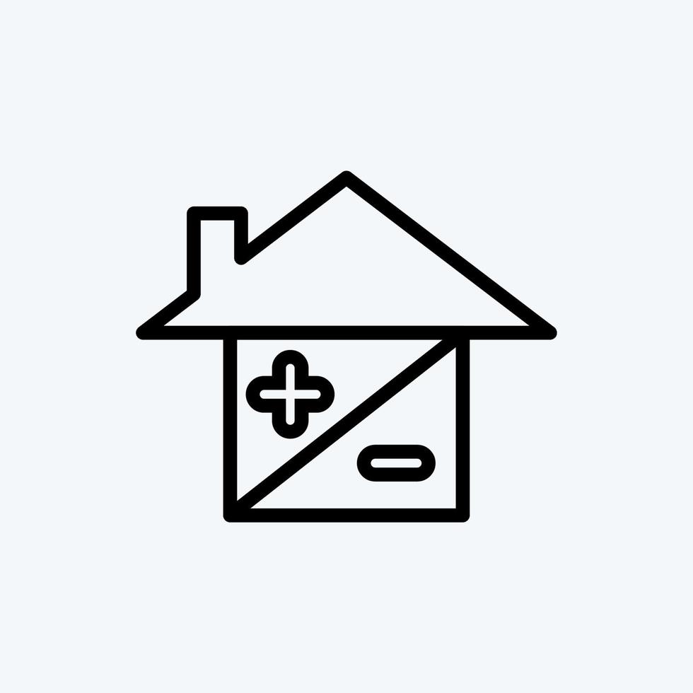 Icon Mortgage. suitable for education symbol. line style. simple design editable. design template vector. simple illustration vector