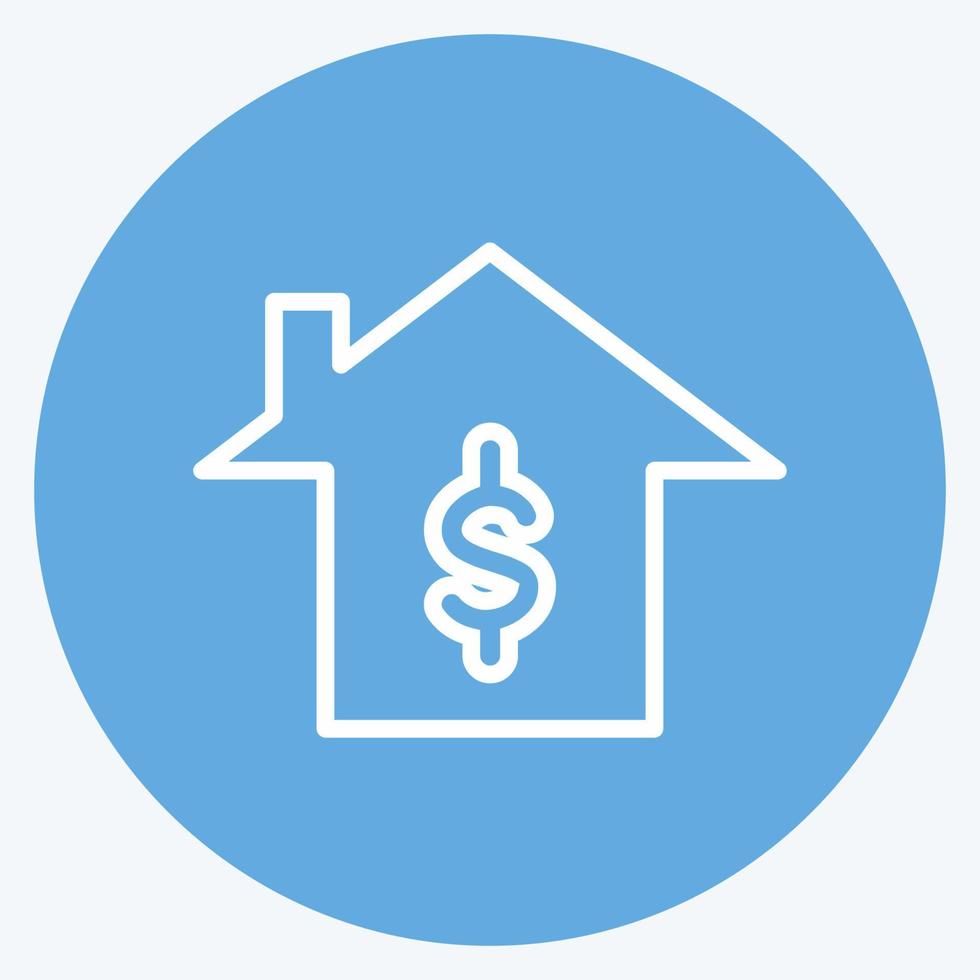 Icon Home Loan. suitable for education symbol. blue eyes style. simple design editable. design template vector. simple illustration vector