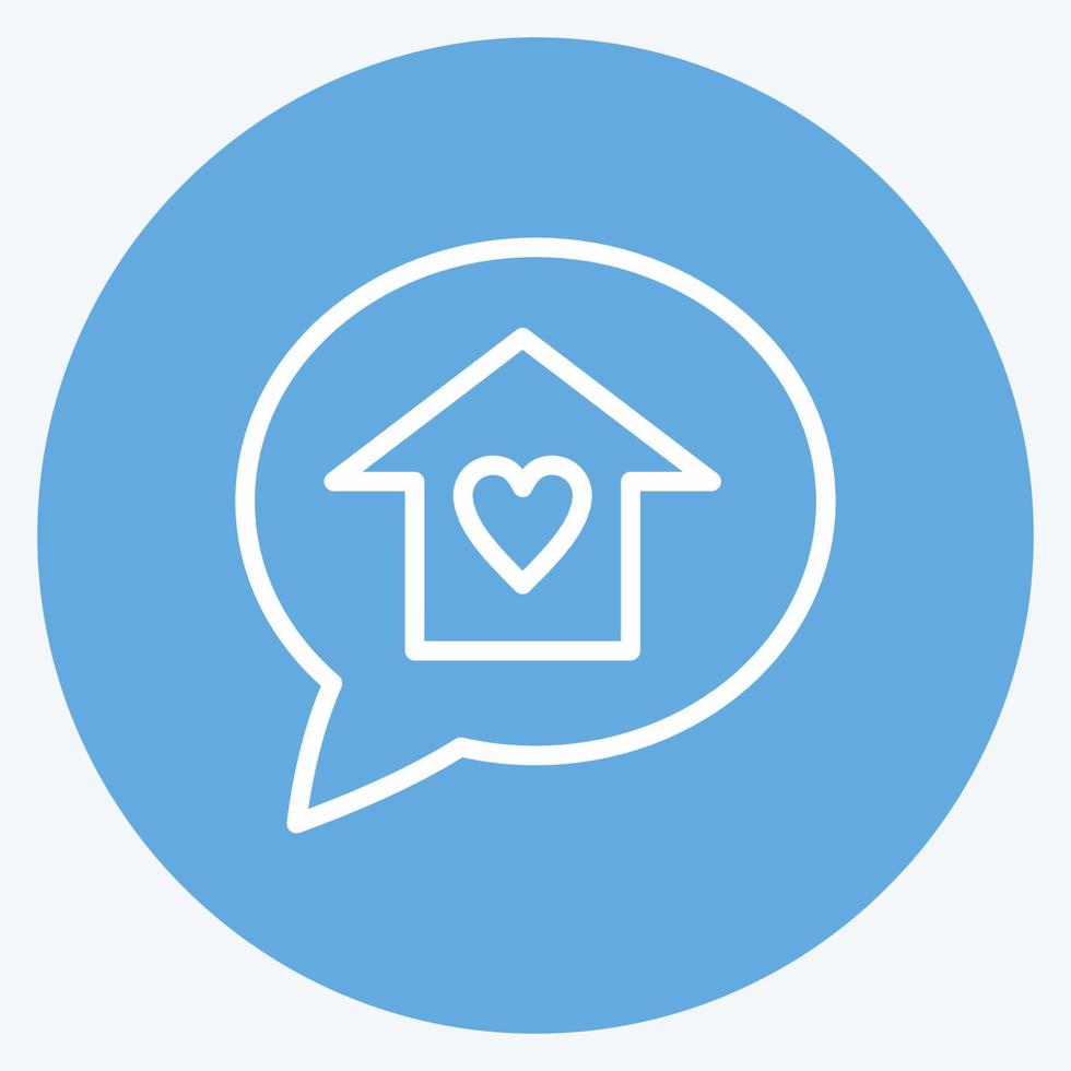 Icon Dream House. suitable for education symbol. blue eyes style. simple design editable. design template vector. simple illustration vector