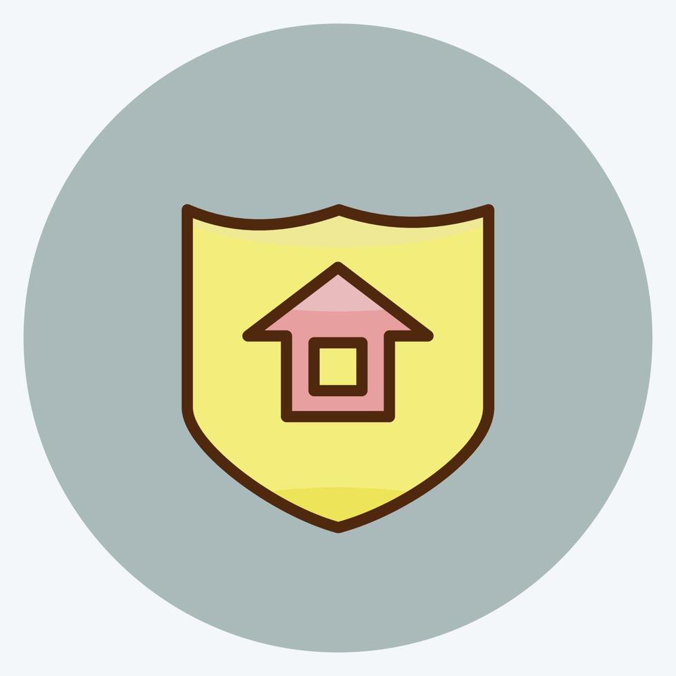 Icon Insurance. suitable for education symbol. flat style. simple design editable. design template vector. simple illustration vector