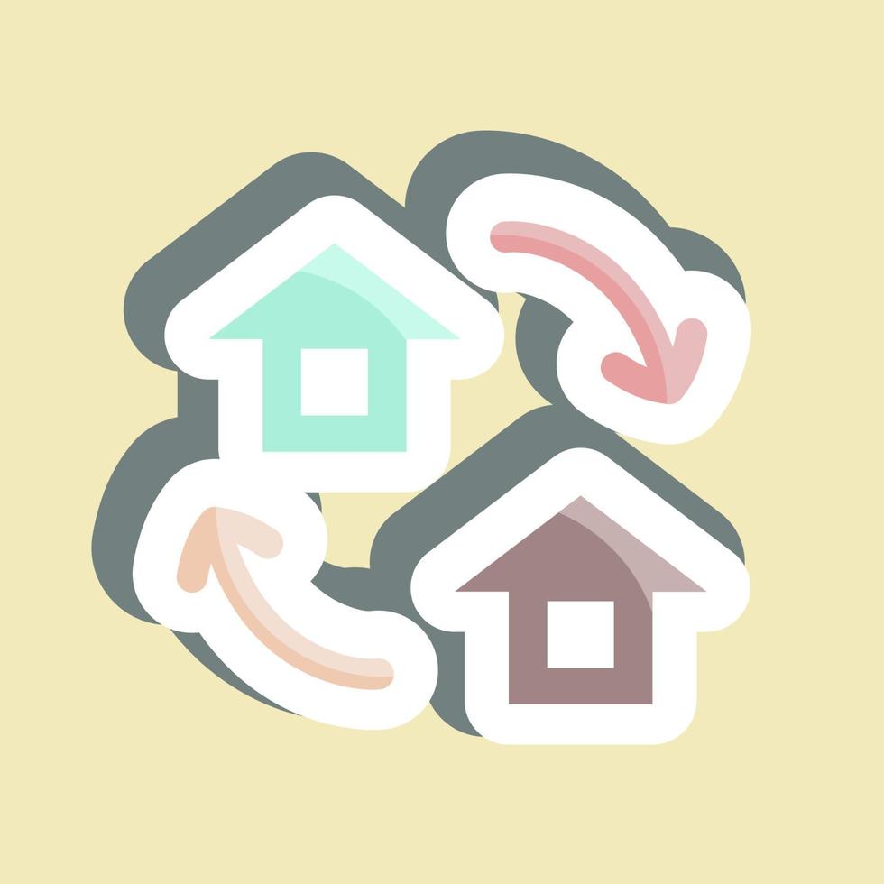 Sticker Change. suitable for education symbol. simple design editable. design template vector. simple illustration vector