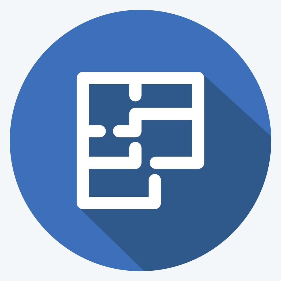 Icon Plans. suitable for education symbol. long shadow style. simple design editable. design template vector. simple illustration vector