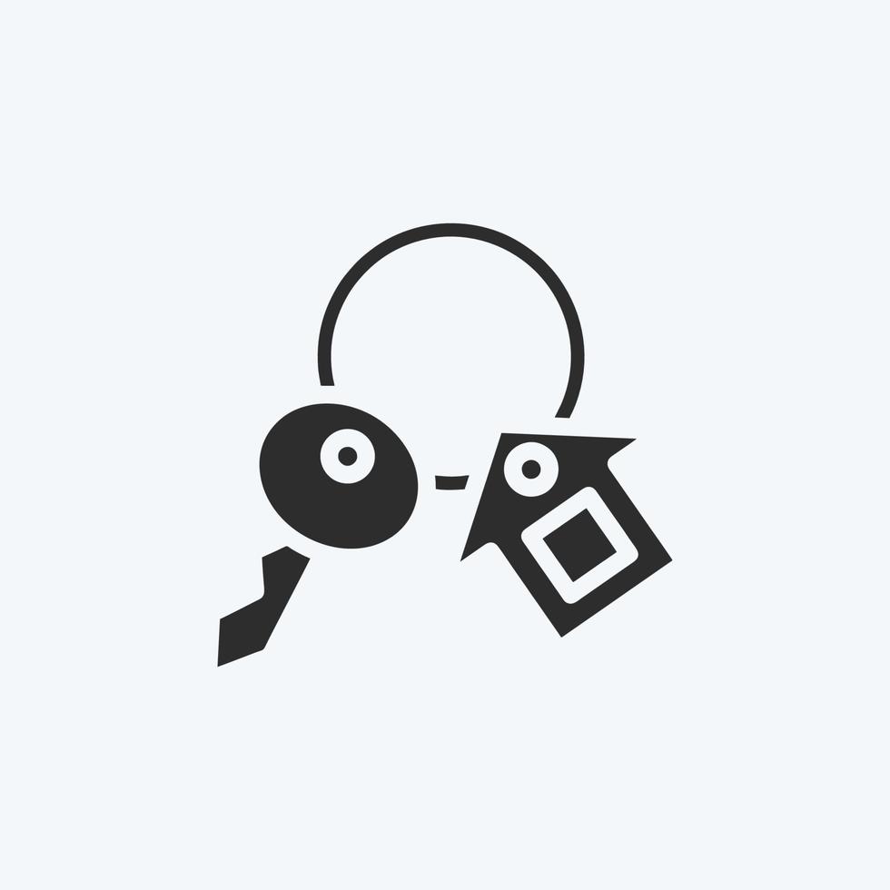 Icon House Key. suitable for education symbol. glyph style. simple design editable. design template vector. simple illustration vector