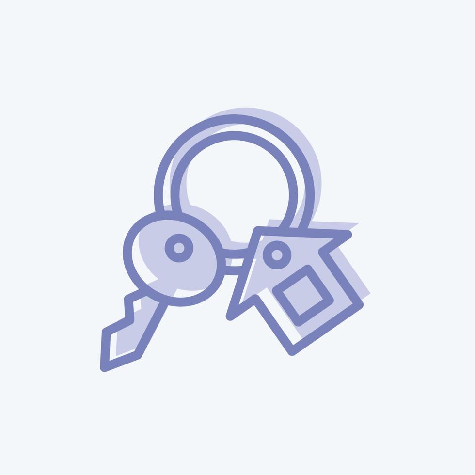 Icon House Key. suitable for education symbol. two tone style. simple design editable. design template vector. simple illustration vector