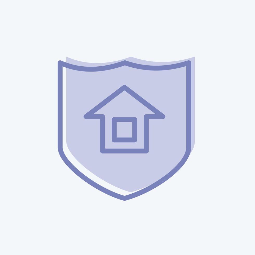 Icon Insurance. suitable for education symbol. two tone style. simple design editable. design template vector. simple illustration vector