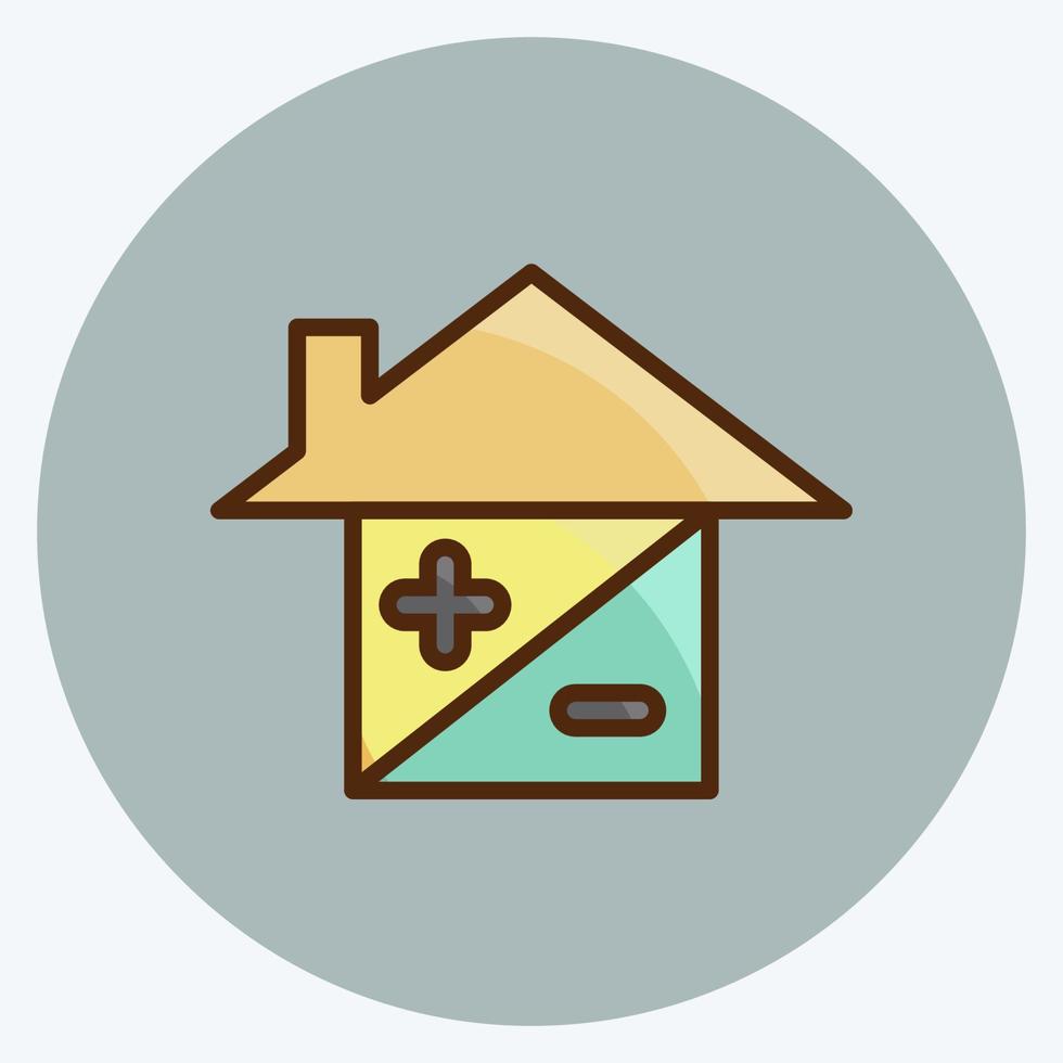 Icon Mortgage. suitable for education symbol. flat style. simple design editable. design template vector. simple illustration vector