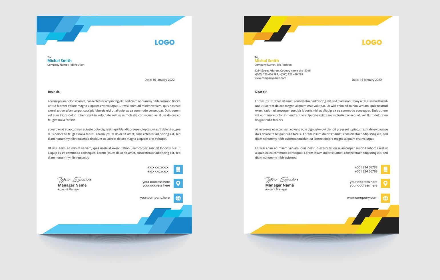 Corporate Letterhead Design vector
