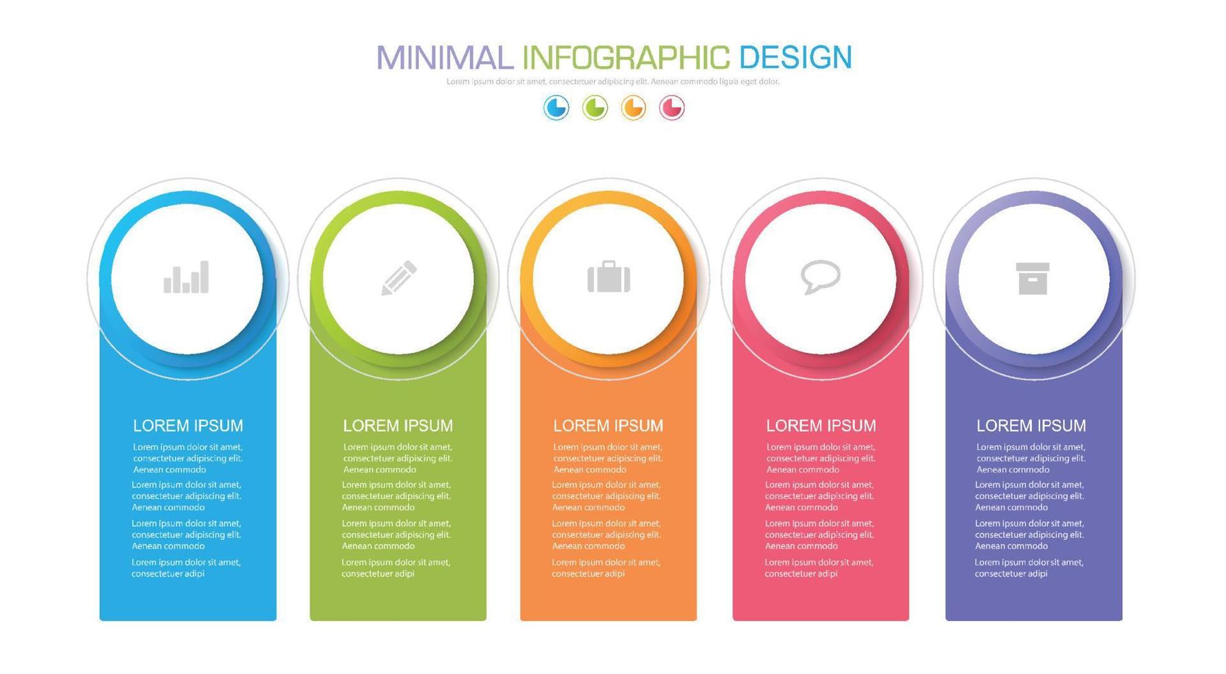 plantilla de infografía empresarial con icono, ilustración de diseño vectorial vector