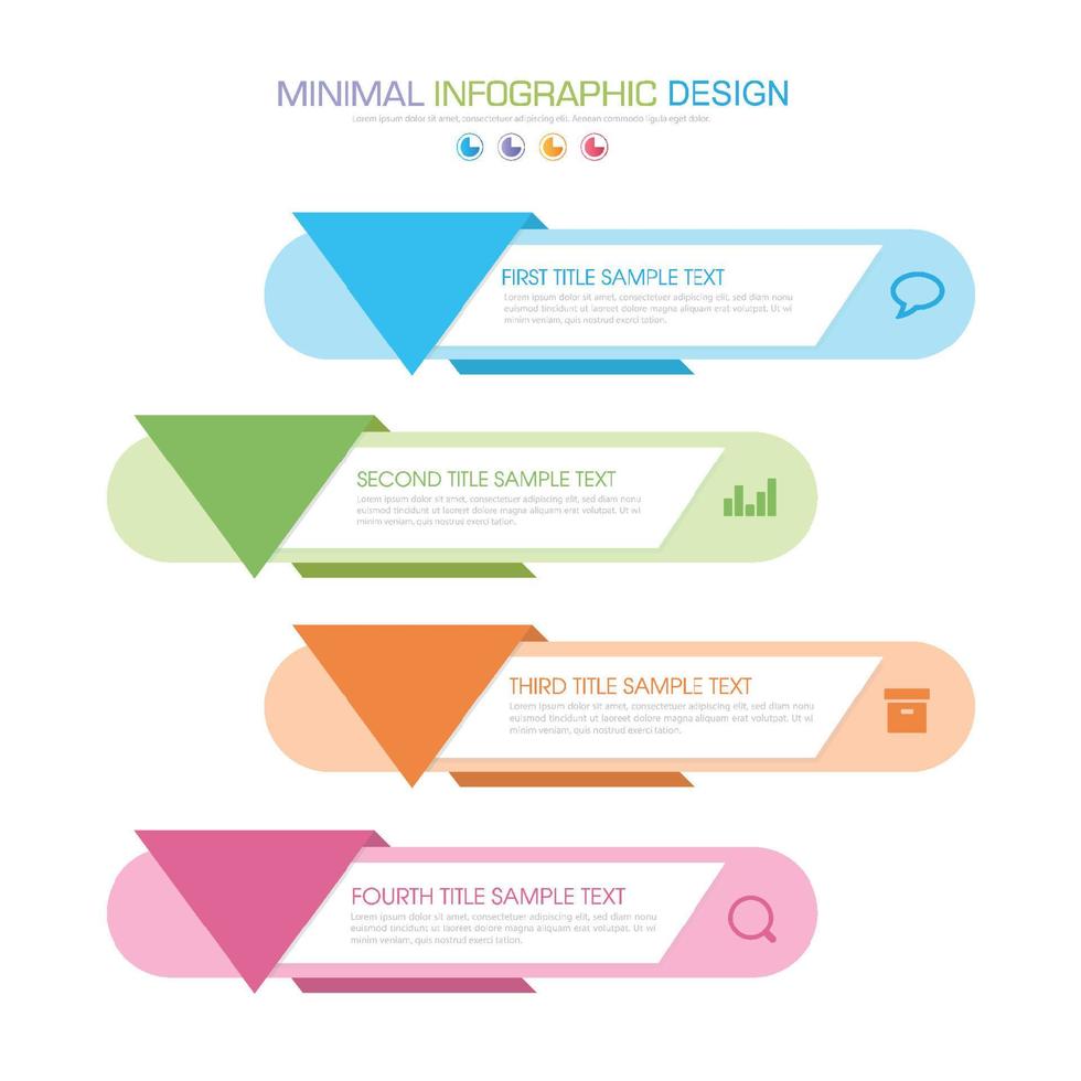 plantilla de infografía empresarial con icono, ilustración de diseño vectorial vector