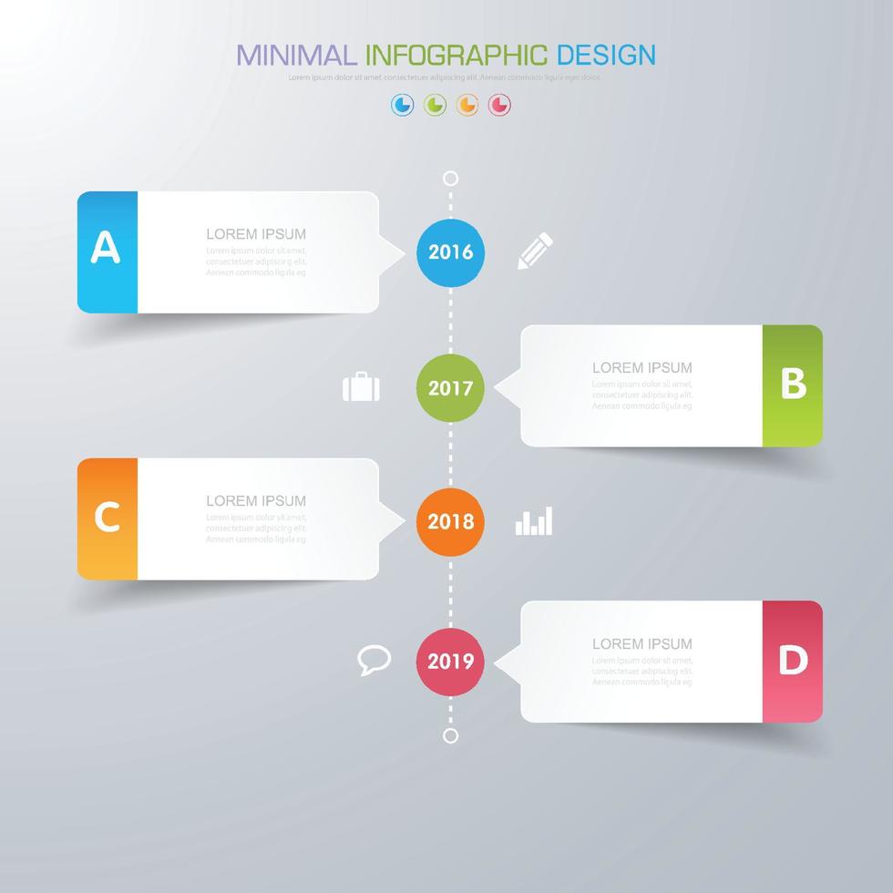 plantilla de infografía empresarial con icono, ilustración de diseño vectorial vector