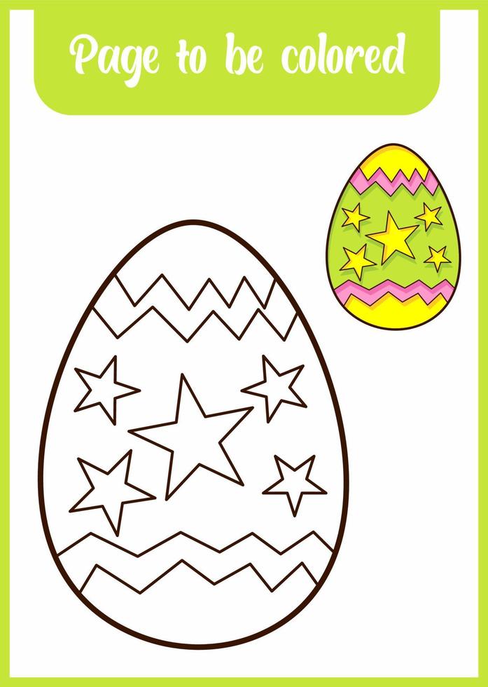 coloring book for kids easter egg vector