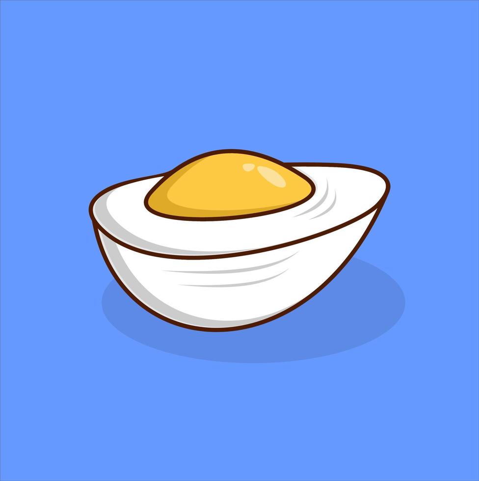 half boiled egg vector