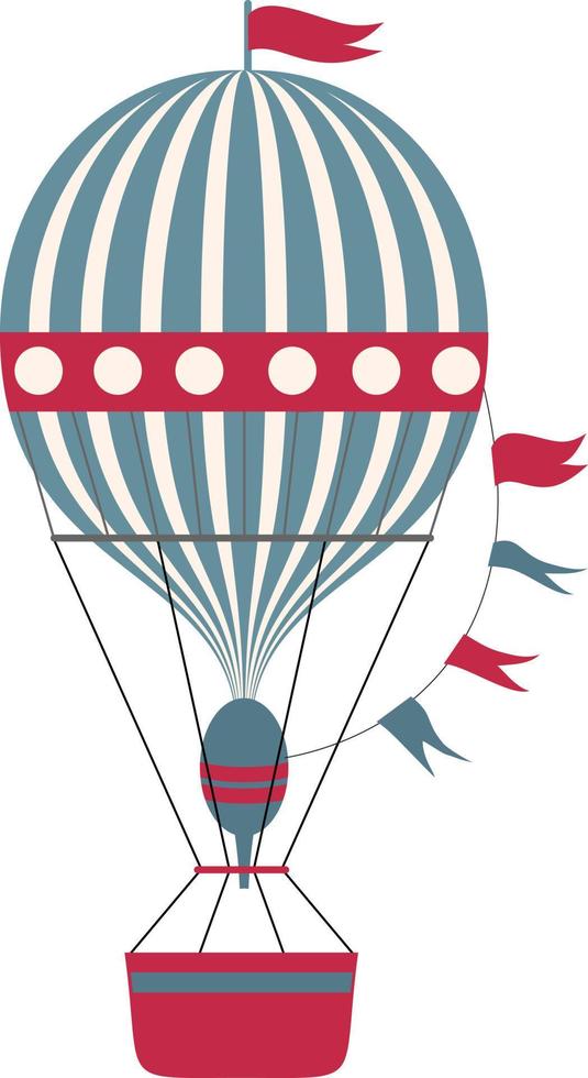 Aerostat illustration colorful hot air balloons. Vector illustration