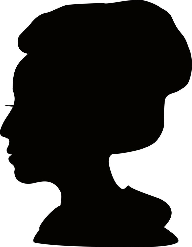 Chinese woman face silhouette. Elegant beautiful woman in a Chinese vector