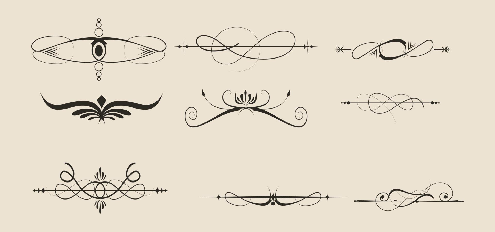 Calligraphic Design Elements, Dividers vector