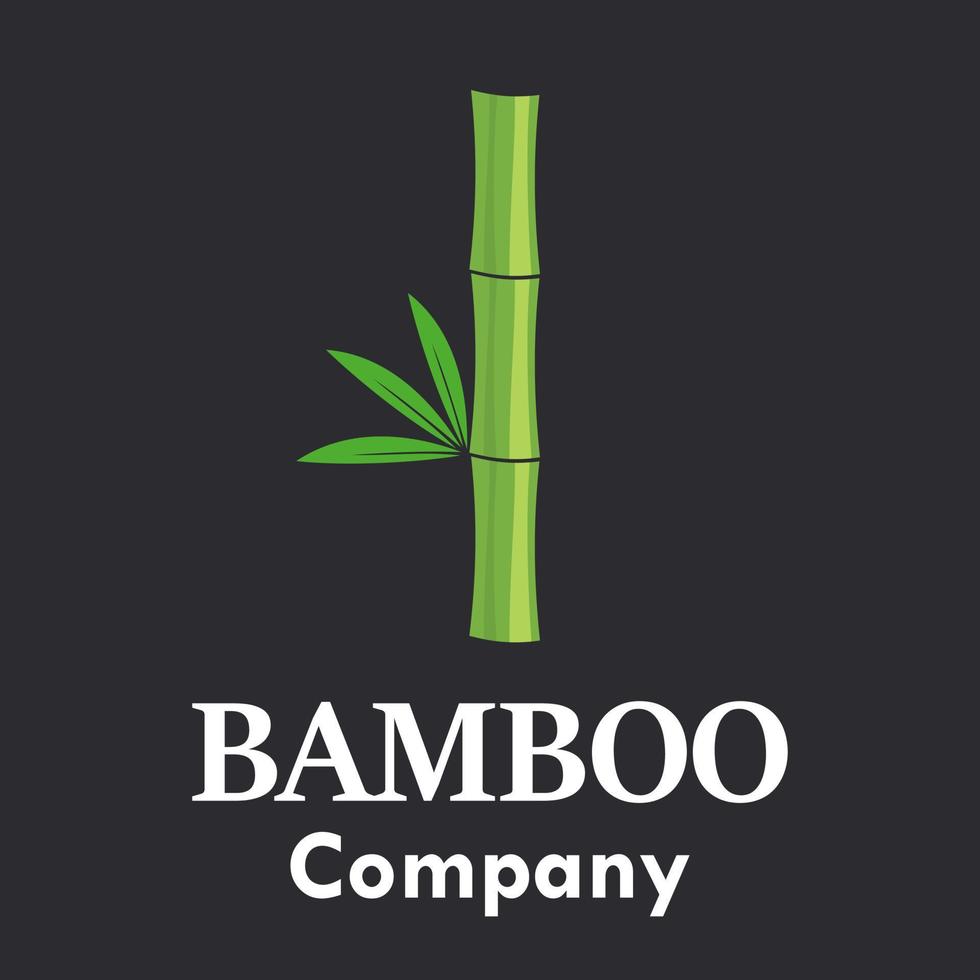 ilustración de plantilla de logotipo de bambú de letra i. adecuado para su negocio. vector