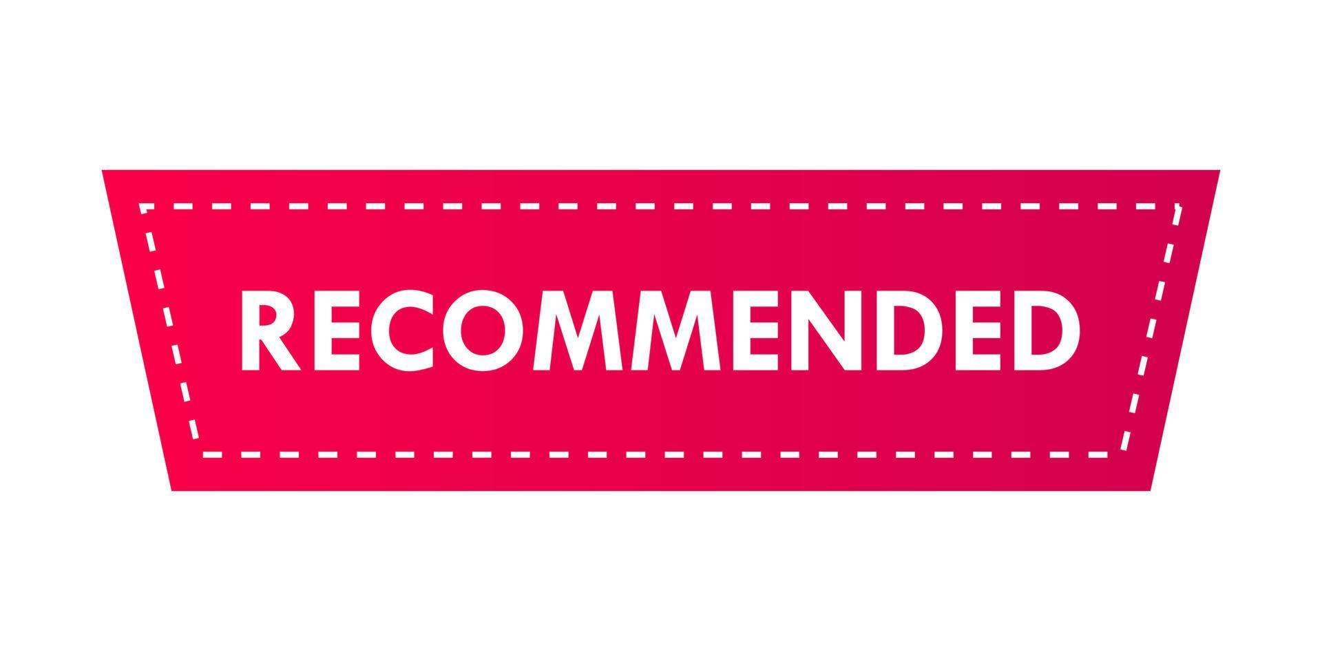 Recommended design logo template illustration vector