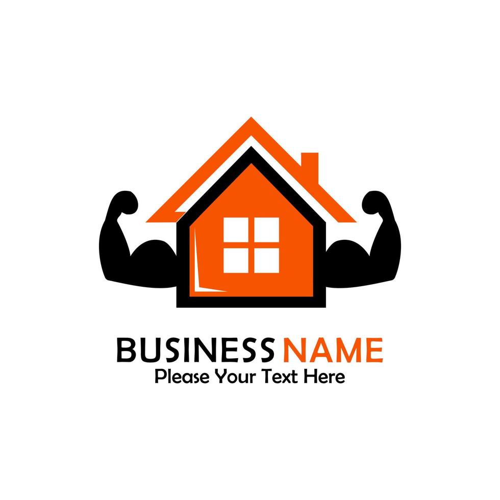 Strong Home logo template illustration. suitable for real estate, web, building, company. media etc vector
