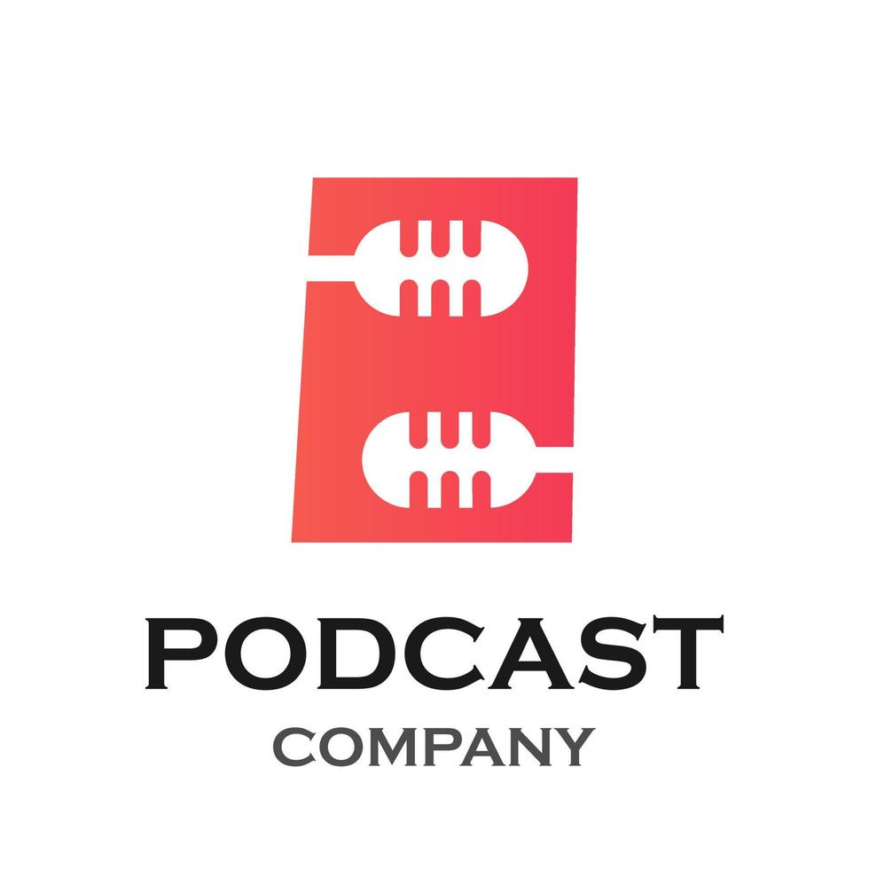 Letter z with podcast logo template illustration. suitable for podcasting, internet, brand, musical, digital, entertainment, studio etc vector