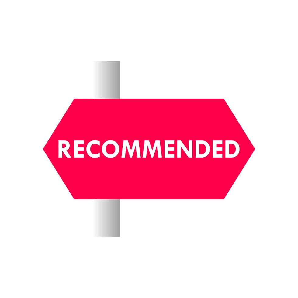 Recommended design logo template illustration vector
