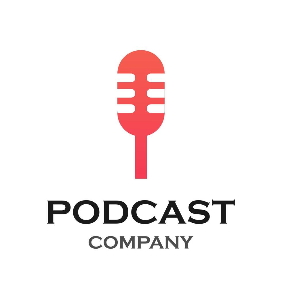 Letter i with podcast logo template illustration. suitable for podcasting, internet, brand, musical, digital, entertainment, studio etc vector