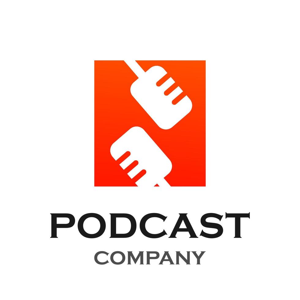 Letter n with podcast logo template illustration. suitable for podcasting, internet, brand, musical, digital, entertainment, studio etc vector