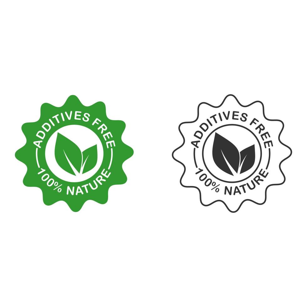 Additive free logo design template illustration. suitable for label, brand, mark, etc vector