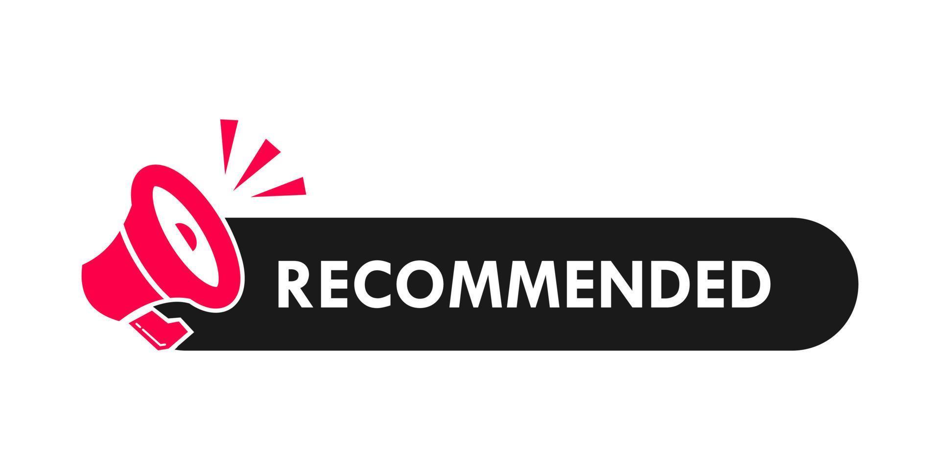 Recommended design logo template illustration vector