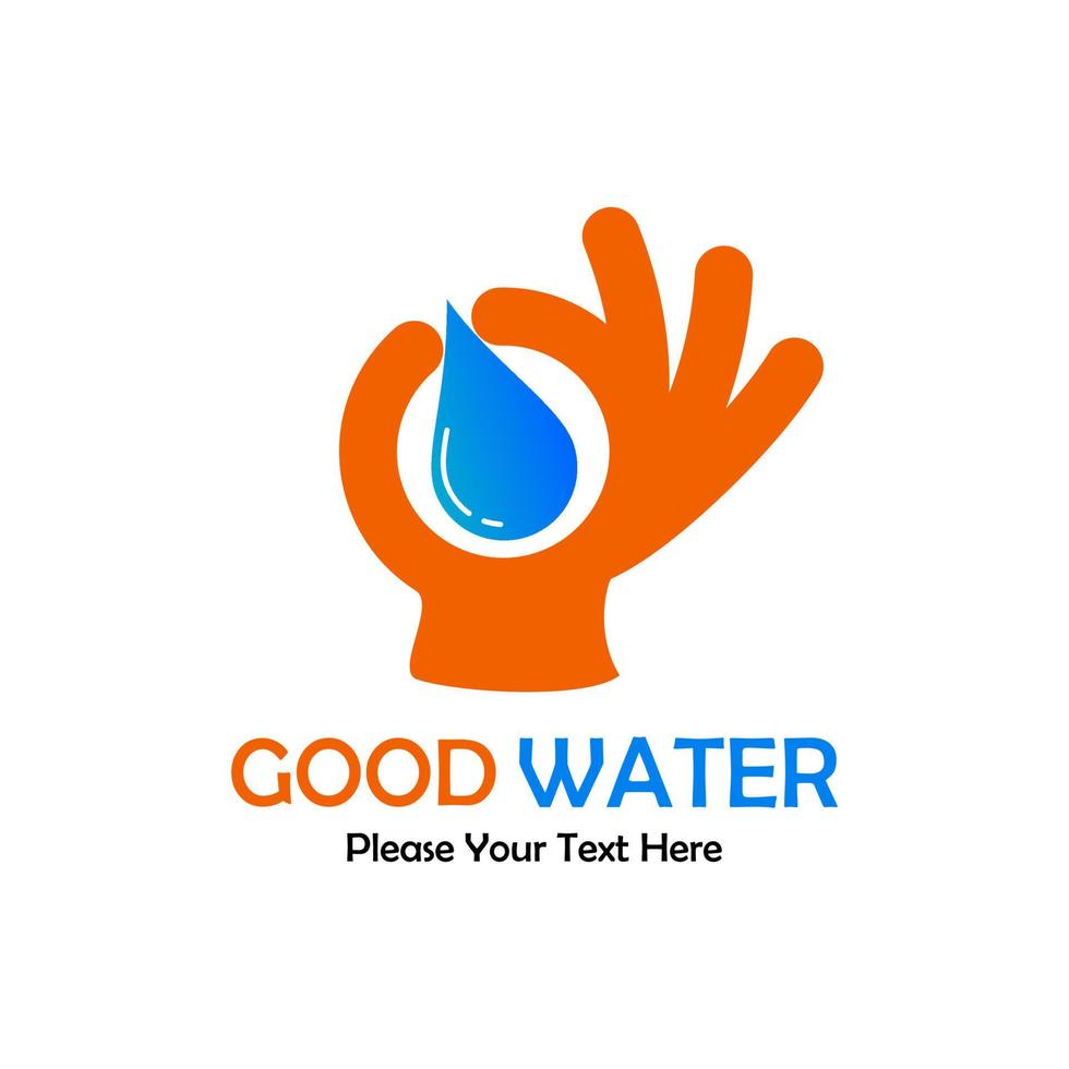 Good water logo template illustration vector