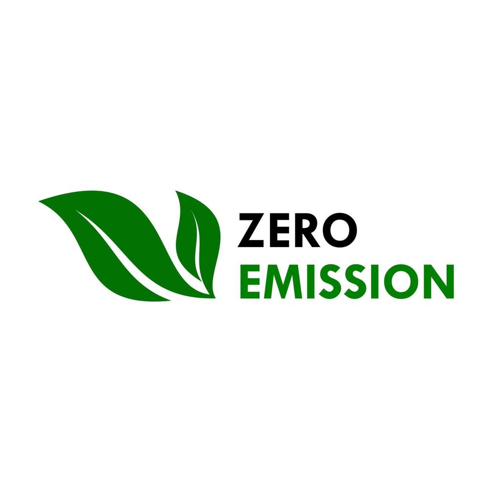 Zero emission logo template illustration. suitable for industry, eco, medical, pollution, automobile vector