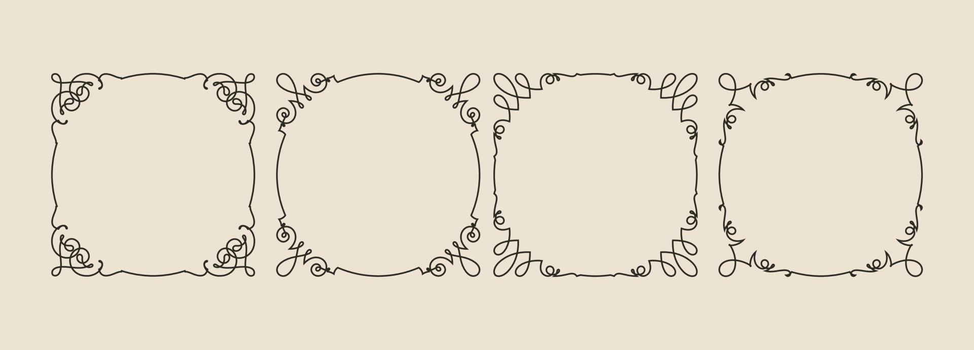 collection of vintage decorative frames vector 7739822 Vector Art at