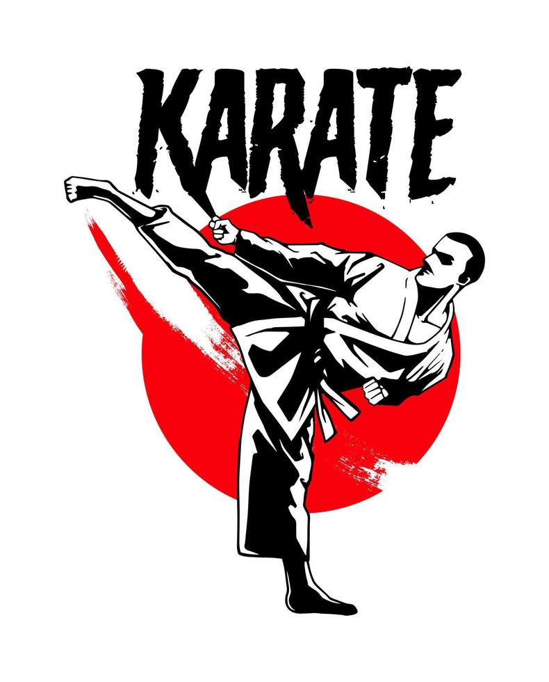 karate sport artwork vector