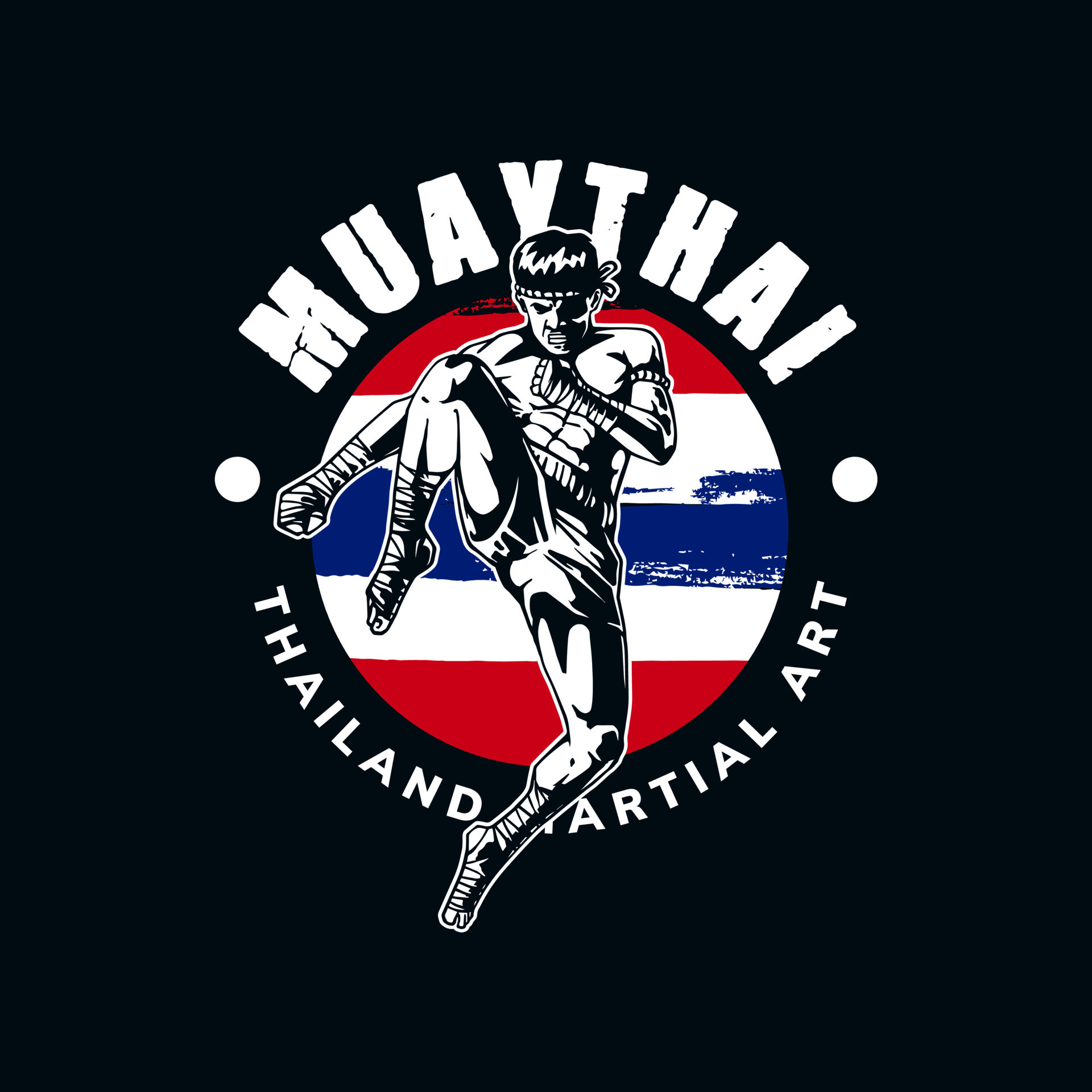 muay thai artwork 7739880 Vector Art at Vecteezy