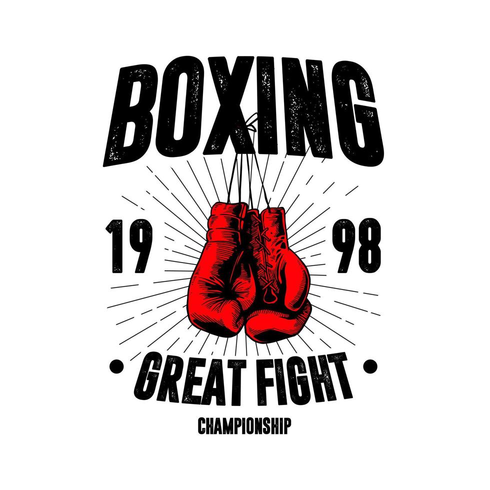 boxing artwork for t-shirt design vector