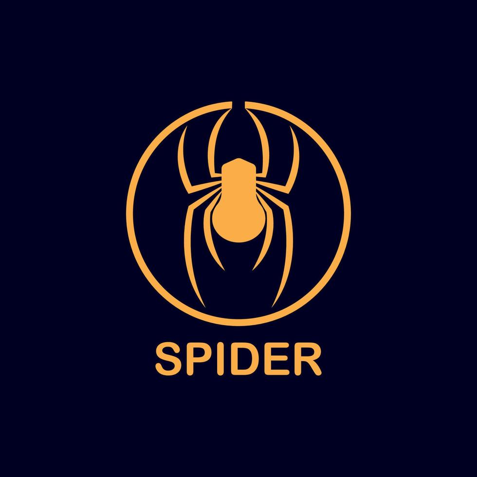 logo with orange spider image vector