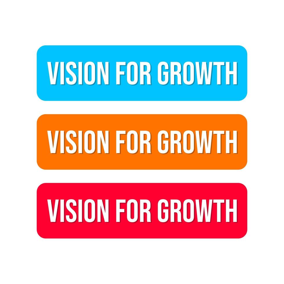 Vision for growth button icon label design vector