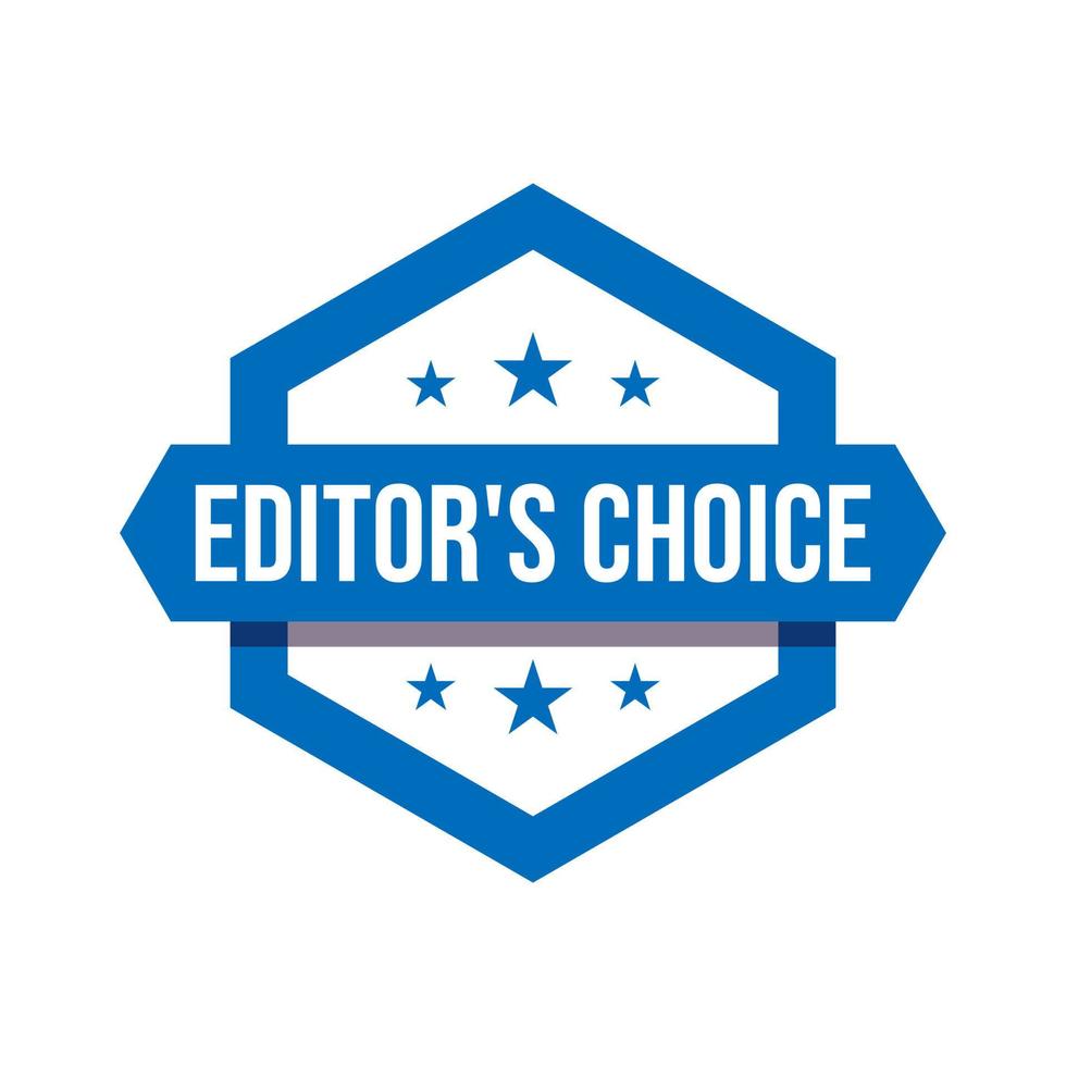 Editors choice rating application icon label design vector