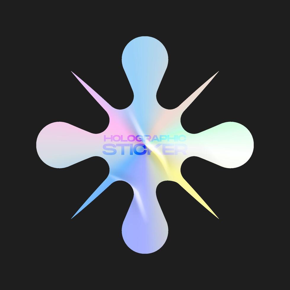 Holographic stickers. Hologram geometrical shapes. Sticker ...