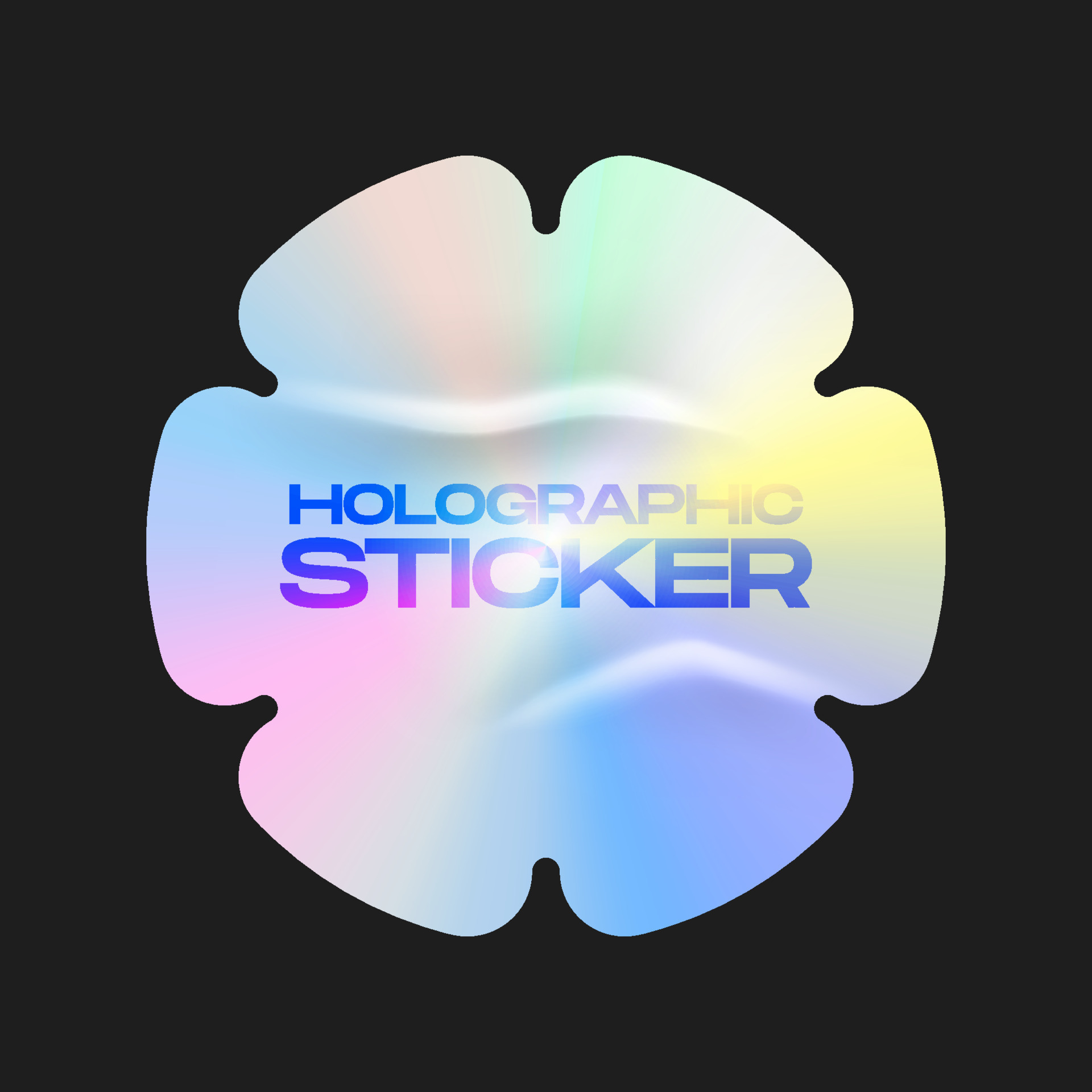 Holographic stickers. Hologram geometrical shapes. Sticker ...
